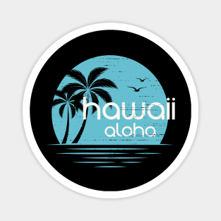 Hawaii sunset  design, print, typography Magnet